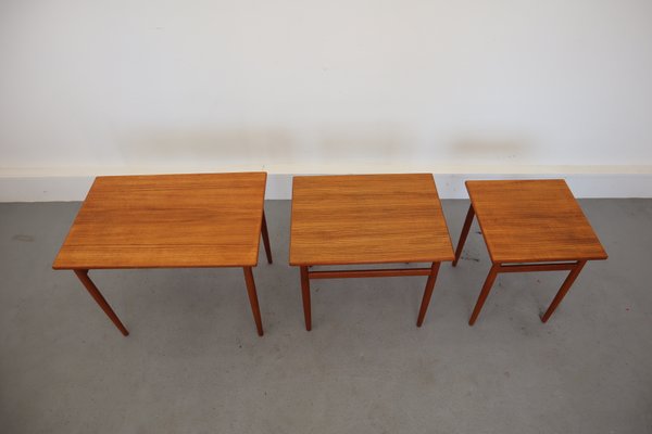 Mid-Century Teak Nesting Tables, 1960s, Set of 3-JWH-669999