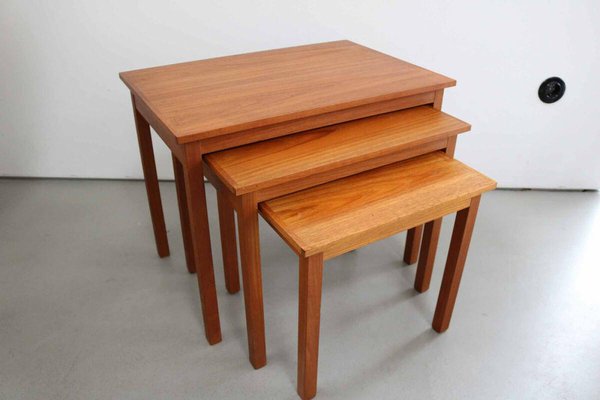 Mid-Century Teak Nesting Tables from PBJ Mobler, Denmark, 1970s, Set of 3-FJP-1717691