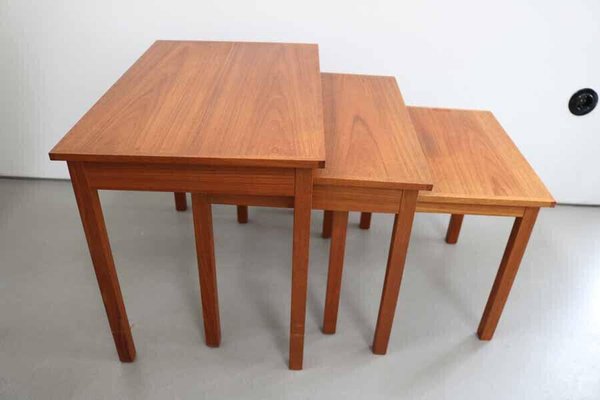 Mid-Century Teak Nesting Tables from PBJ Mobler, Denmark, 1970s, Set of 3-FJP-1717691