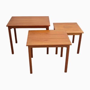 Mid-Century Teak Nesting Tables from PBJ Mobler, Denmark, 1970s, Set of 3-FJP-1717691