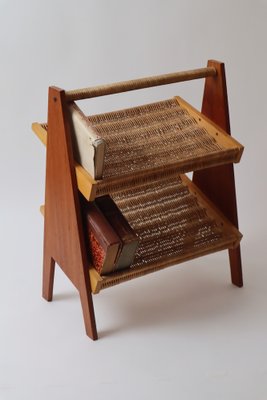 Mid-Century Teak Newspaper Rack, 1960s-ESB-1366966