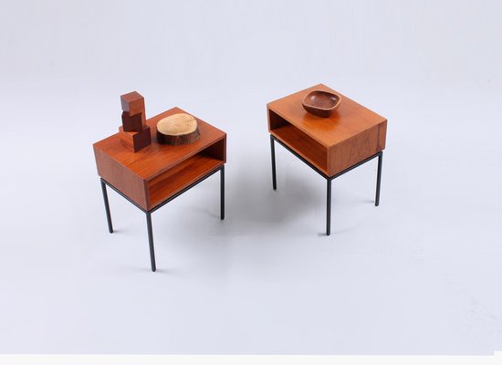 Mid-Century Teak Nightstands from Kuperus, 1960s, Set of 2-XT-1396905