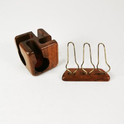 Mid-Century Teak Pipe Stands, 1960s, Set of 2-ZTG-1769643