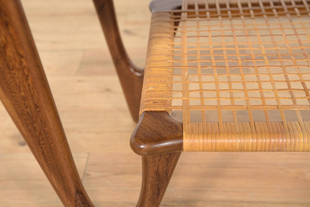 Mid-Century Teak & Rattan Coffee Table by Kurt Østervig for Jason Møbler, 1960s