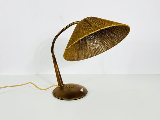 Mid-Century Teak & Rattan Table Lamp from Temde, 1970s-PUK-1317211