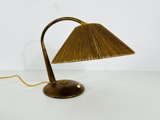 Mid-Century Teak & Rattan Table Lamp from Temde, 1970s-PUK-1317211