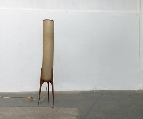 Mid-Century Teak Rocket Tripod Floor Lamp, 1960s-UAH-1725503