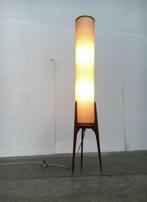 Mid-Century Teak Rocket Tripod Floor Lamp, 1960s-UAH-1725503