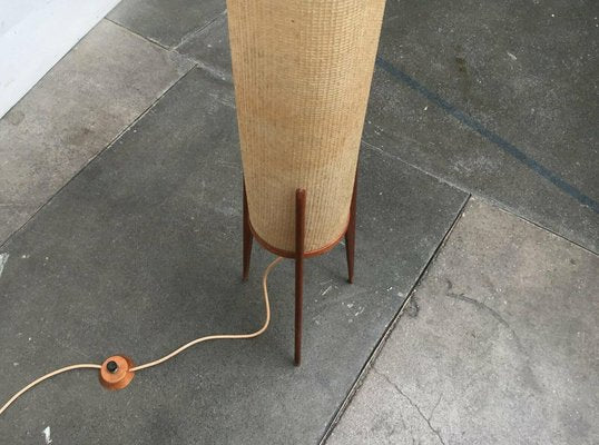 Mid-Century Teak Rocket Tripod Floor Lamp, 1960s-UAH-1725503