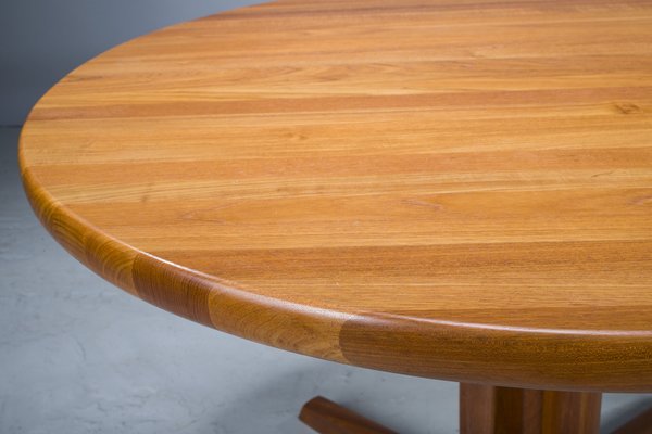 Mid-Century Teak Round Dining Table from Gudme Furniture Factory, 1960s-ZZH-1404852