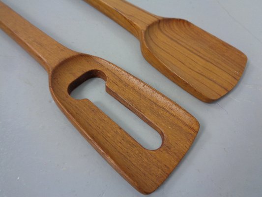 Mid-Century Teak Salad Bowl and Spoons by Richard Nissen for Nissen, 1960s, Set of 3-RDW-1309878