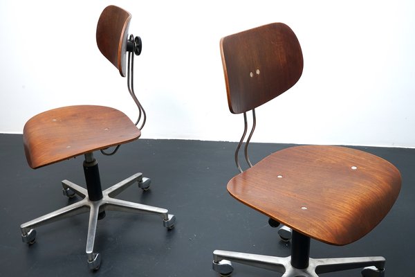 Mid-Century Teak SE 40 Architect Swivel Chairs by Egon Eiermann for Wilde+Spieth, Set of 2-CIP-1107447