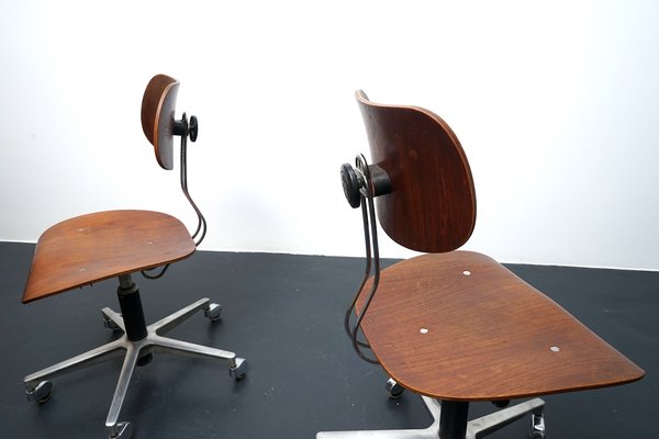 Mid-Century Teak SE 40 Architect Swivel Chairs by Egon Eiermann for Wilde+Spieth, Set of 2-CIP-1107447