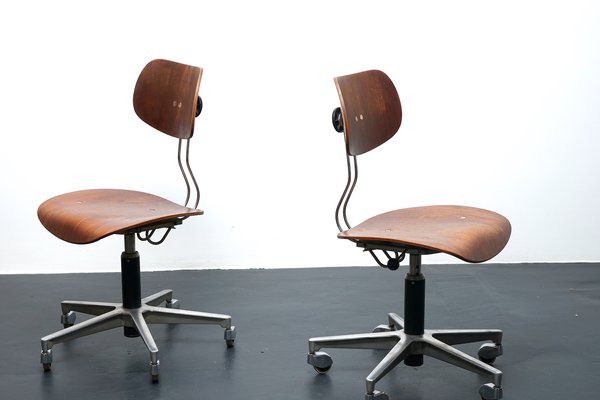 Mid-Century Teak SE 40 Architect Swivel Chairs by Egon Eiermann for Wilde+Spieth, Set of 2-CIP-1107447