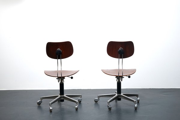 Mid-Century Teak SE 40 Architect Swivel Chairs by Egon Eiermann for Wilde+Spieth, Set of 2-CIP-1107447