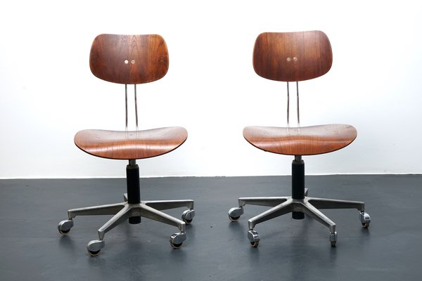 Mid-Century Teak SE 40 Architect Swivel Chairs by Egon Eiermann for Wilde+Spieth, Set of 2-CIP-1107447