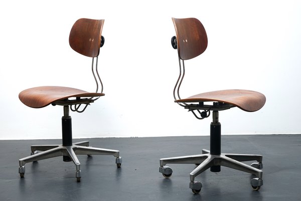 Mid-Century Teak SE 40 Architect Swivel Chairs by Egon Eiermann for Wilde+Spieth, Set of 2-CIP-1107447