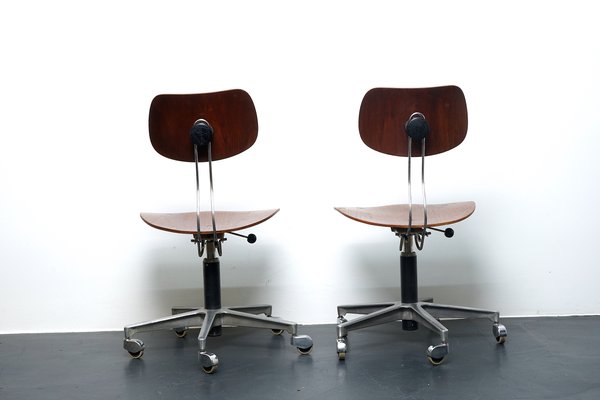 Mid-Century Teak SE 40 Architect Swivel Chairs by Egon Eiermann for Wilde+Spieth, Set of 2-CIP-1107447