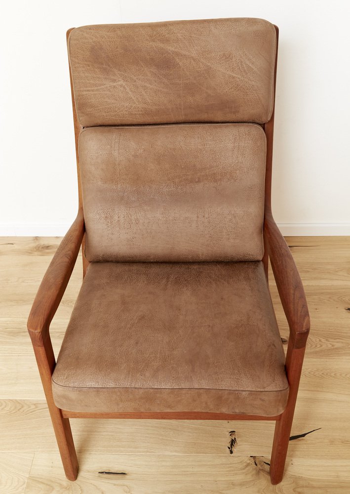 Mid-Century Teak Senator Highback Armchair by Ole Wanscher for Cado, 1960s