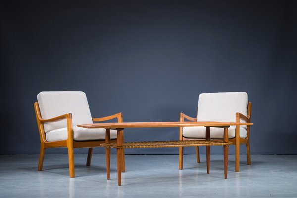 Mid-Century Teak Senator Lounge Chairs by Ole Wanscher, Set of 2-ZZH-1148178