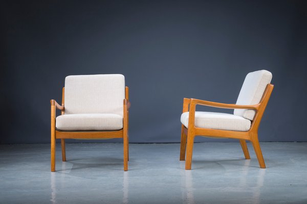 Mid-Century Teak Senator Lounge Chairs by Ole Wanscher, Set of 2-ZZH-1148178