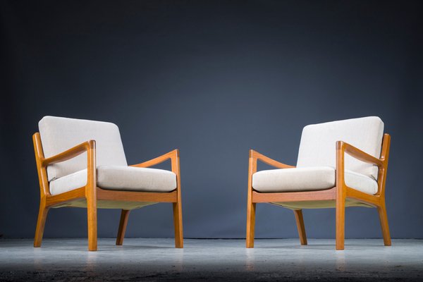 Mid-Century Teak Senator Lounge Chairs by Ole Wanscher, Set of 2-ZZH-1148178