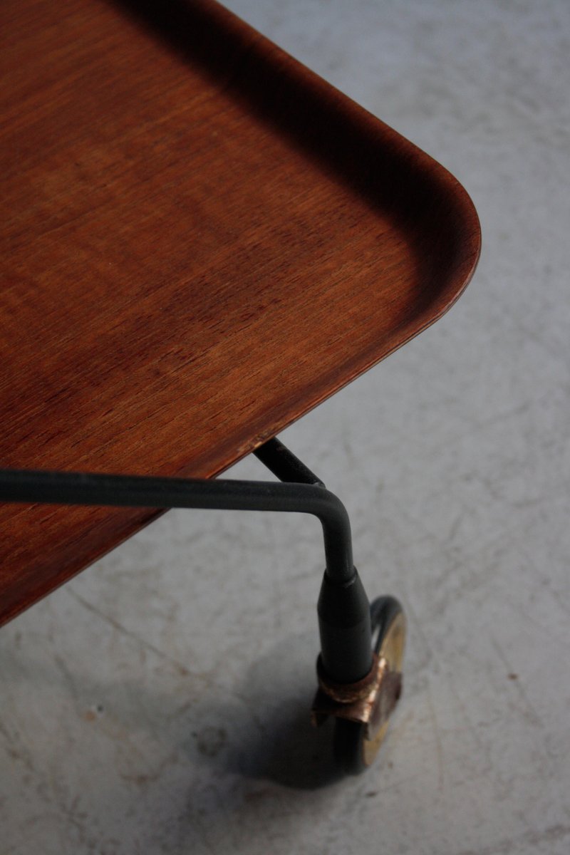 Mid-Century Teak Serving Trolley by Paul Nagel for Jie Gantofta, 1960s