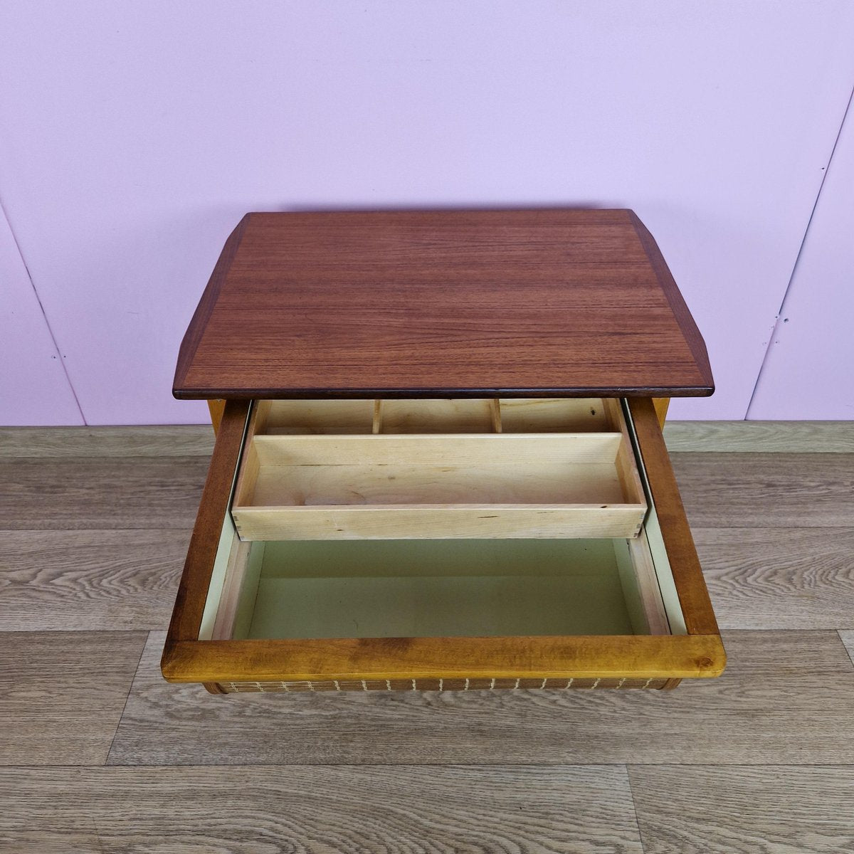 Mid-Century Teak Sewing Table by Karl Edvard Korseth for Rybo, Norway, 1960s