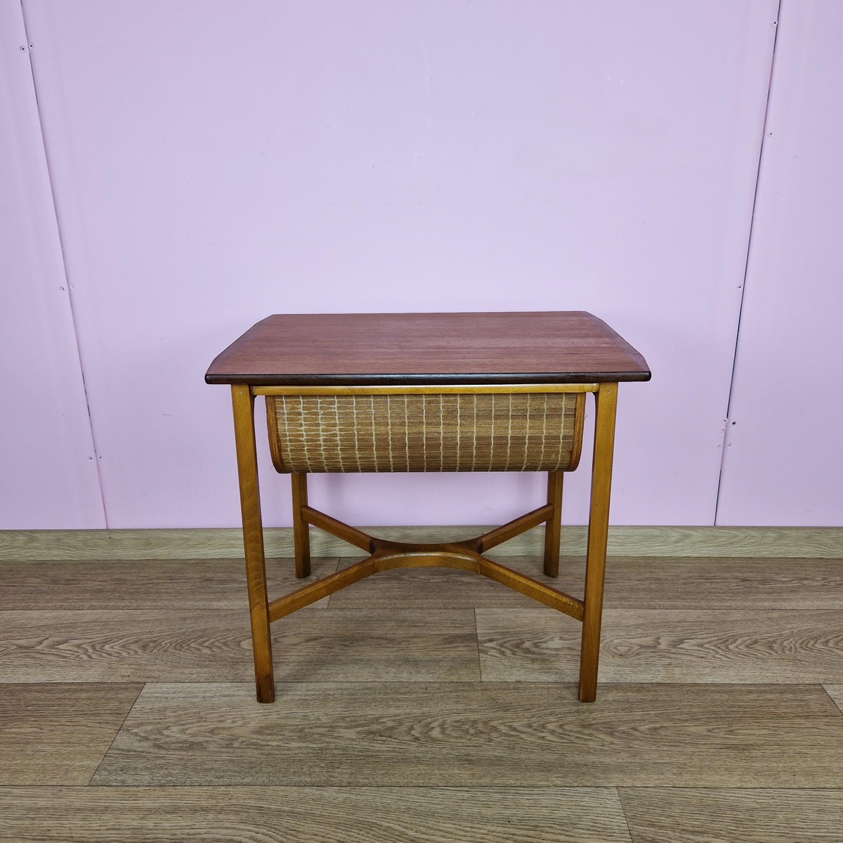 Mid-Century Teak Sewing Table by Karl Edvard Korseth for Rybo, Norway, 1960s