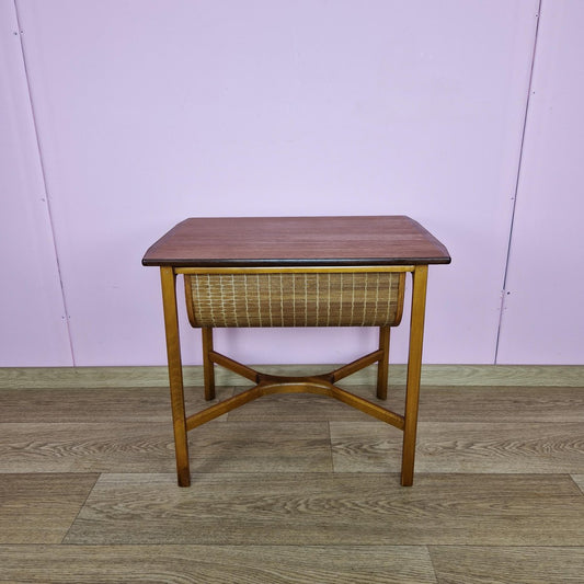 Mid-Century Teak Sewing Table by Karl Edvard Korseth for Rybo, Norway, 1960s