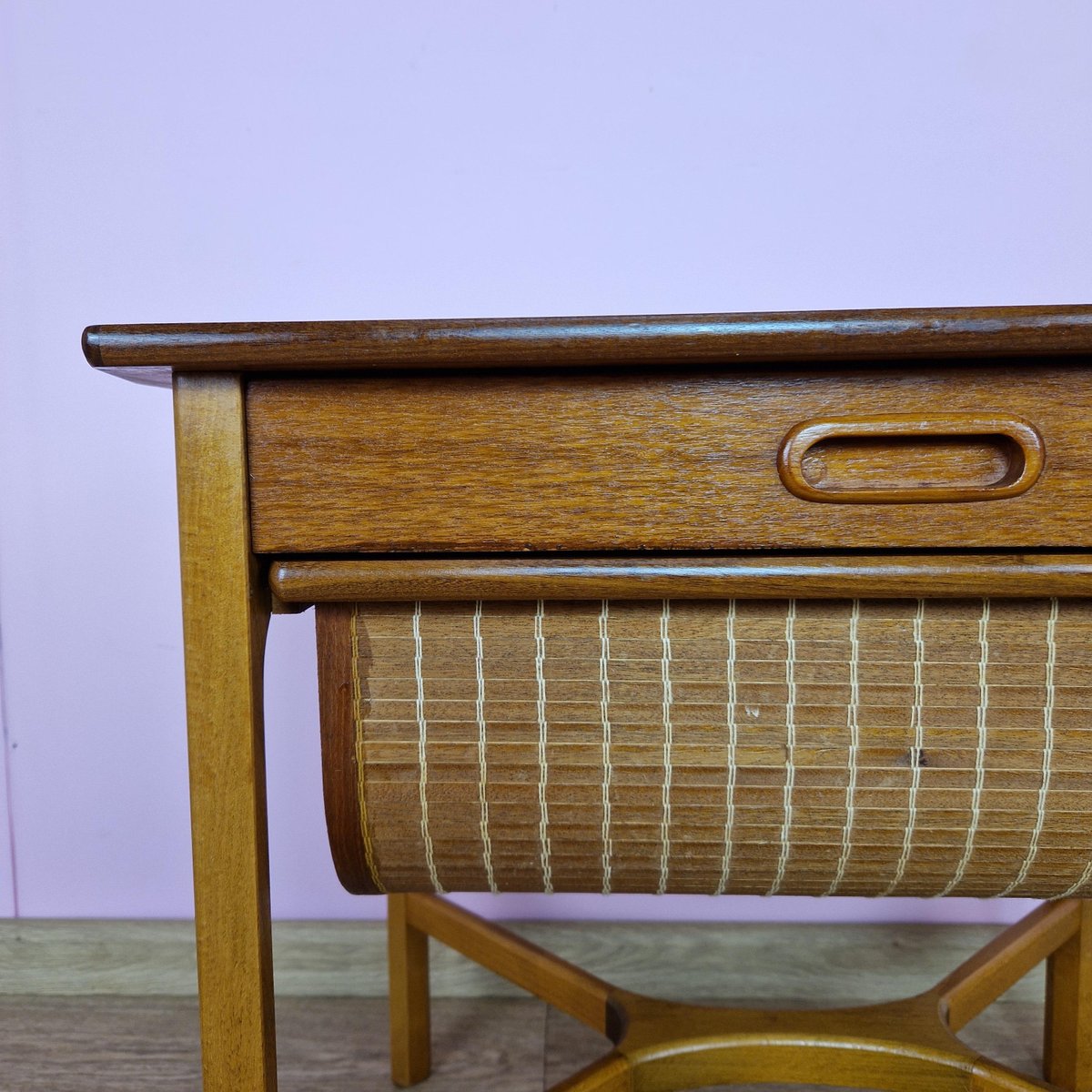 Mid-Century Teak Sewing Table by Karl Edvard Korseth for Rybo, Norway, 1960s