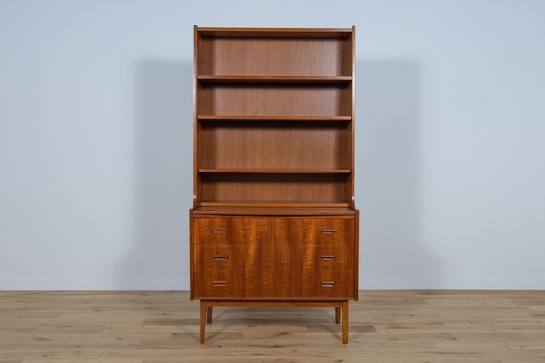 Mid-Century Teak Shelf with Pull-Out Top, 1960s-NIT-1431731