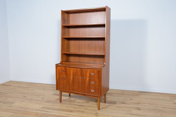 Mid-Century Teak Shelf with Pull-Out Top, 1960s-NIT-1431731