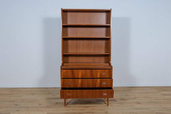 Mid-Century Teak Shelf with Pull-Out Top, 1960s-NIT-1431731