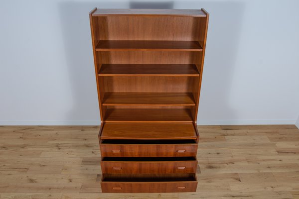 Mid-Century Teak Shelf with Pull-Out Top, 1960s-NIT-1431731