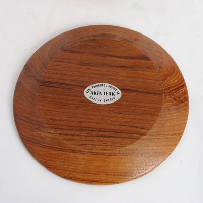 Mid-Century Teak & Smoked Glass Dish from Karl Holmberg Gotene-IXK-596275