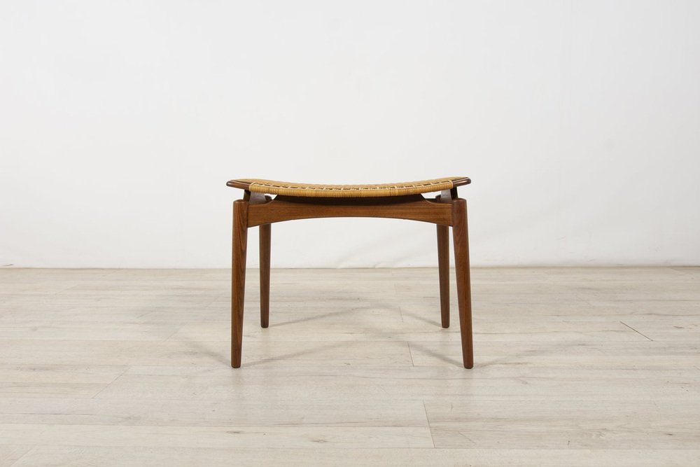 Mid-Century Teak Stool by Sigfrid Omann for Ølholm Furniture Factory, 1950s