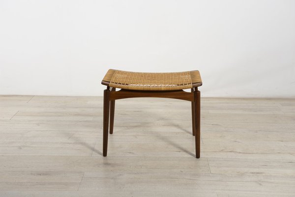 Mid-Century Teak Stool by Sigfrid Omann for Ølholm Furniture Factory, 1950s-NIT-1292141