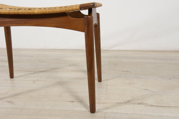 Mid-Century Teak Stool by Sigfrid Omann for Ølholm Furniture Factory, 1950s-NIT-1292141