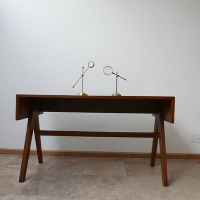 Mid-Century Teak Student Compass Desk by Pierre Jeanneret-JRP-1028566