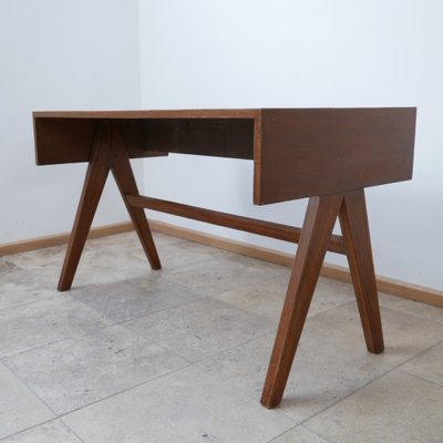 Mid-Century Teak Student Compass Desk by Pierre Jeanneret-JRP-1028566