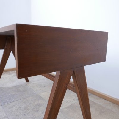 Mid-Century Teak Student Compass Desk by Pierre Jeanneret-JRP-1028566