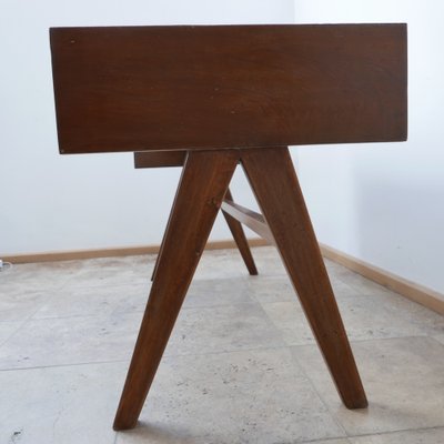 Mid-Century Teak Student Compass Desk by Pierre Jeanneret-JRP-1028566