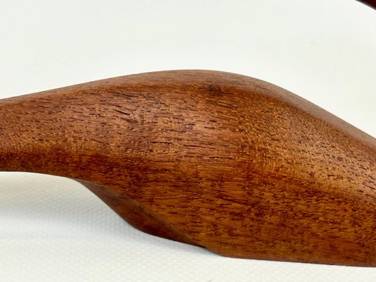 Mid-Century Teak Swan Figurine by Léo Gervais, 1960s-ZCY-2021443