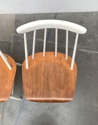 Mid-Century Teak Table and Fanett Chairs by Ilmari Tapiovaara for Asko, Set of 5-UAH-1289953