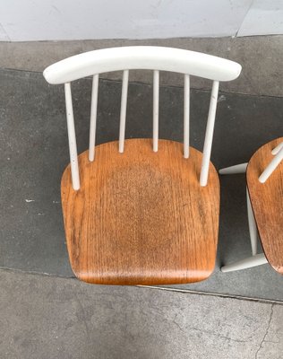 Mid-Century Teak Table and Fanett Chairs by Ilmari Tapiovaara for Asko, Set of 5-UAH-1289953