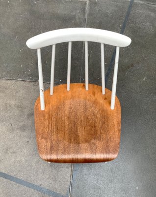 Mid-Century Teak Table and Fanett Chairs by Ilmari Tapiovaara for Asko, Set of 5-UAH-1289953