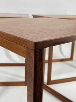 Mid-Century Teak Tables by Kai Kristiansen for Vildbjerg Møbelfabrik, 1960, Set of 3-CZ-2018249