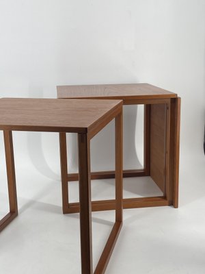 Mid-Century Teak Tables by Kai Kristiansen for Vildbjerg Møbelfabrik, 1960, Set of 3-CZ-2018249