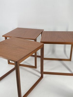 Mid-Century Teak Tables by Kai Kristiansen for Vildbjerg Møbelfabrik, 1960, Set of 3-CZ-2018249